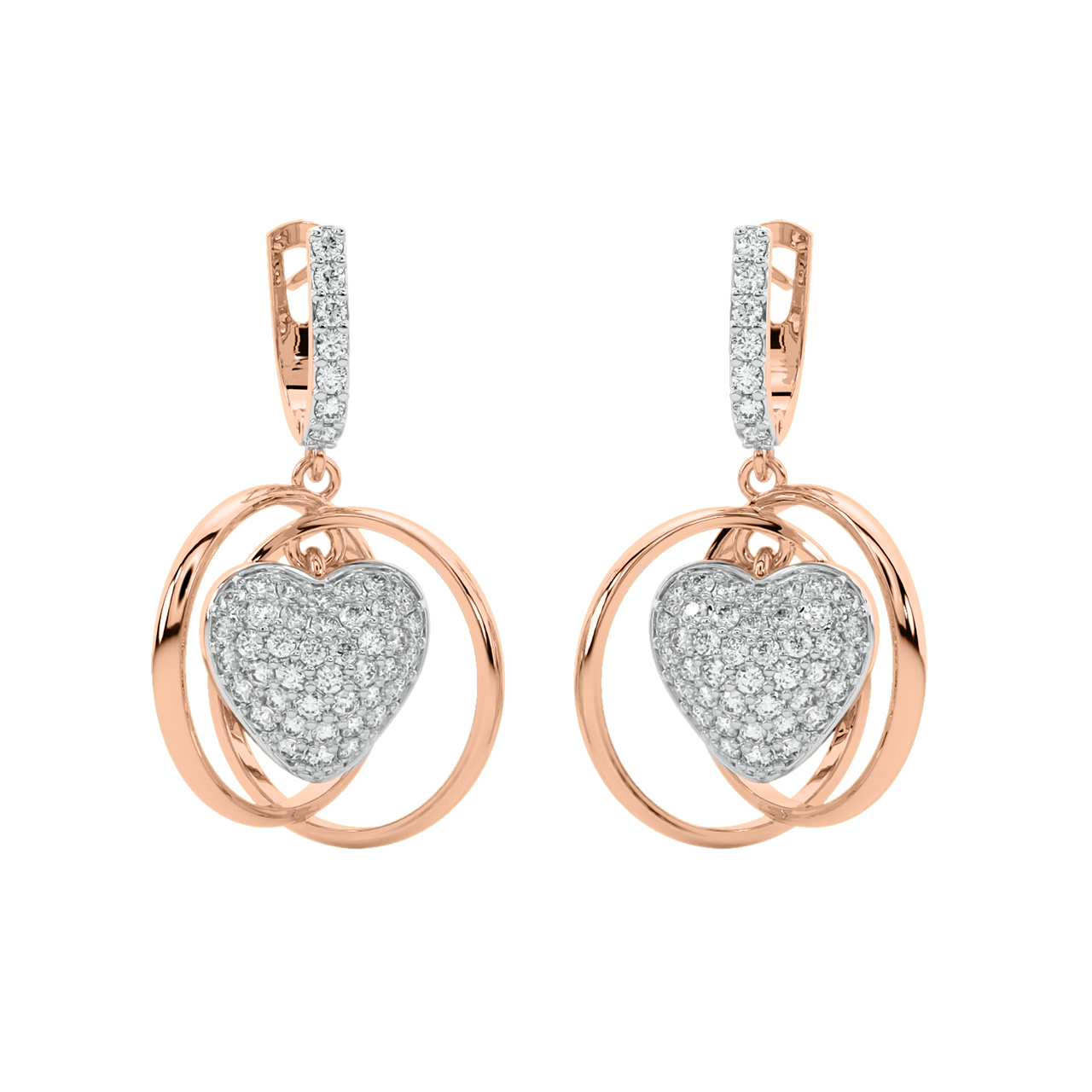 Rasine Round Diamond Earrings